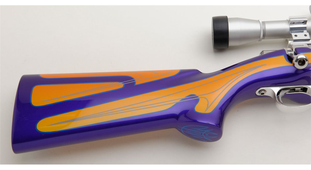 Custom Benchrest Rifle by Hall Mfg. Co. in 6 ppc caliber. Nickel plated ...