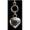 Image 2 : One tiffany style double link bracelet with puffed heart pendant in sterling silver, weighing approx