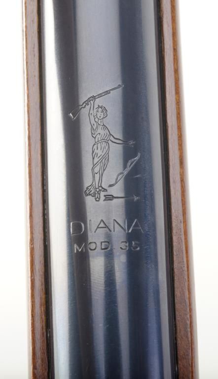 German-made RWS Diana Model 35 air rifle, .177 cal., blue finish, wood ...