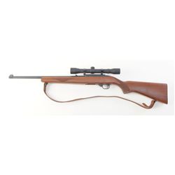 Ruger Model 10/22 semi-auto carbine, .22LR cal., 18-1/2” barrel, black finish, checkered wood stock,