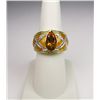 Image 1 : Dramatic Designer Citrine and Diamond Ring with Gold Enameling 30 pave set round diamonds set in 14 