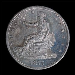 Extremely rare 1875 Carson City Mint Trade Dollar in choice B.U. condition. Not professionally grade