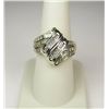 Image 1 : Dazzling Bypass Style Diamond Ring set with 68 round and princess cut diamonds weighing approx. 1.00