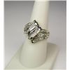Image 2 : Dazzling Bypass Style Diamond Ring set with 68 round and princess cut diamonds weighing approx. 1.00