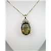 Image 1 : Exceptionally Large Quartz Pendant weighing approx. 50-60 carats with 6 accent diamonds set in 14 ka