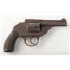 Image 2 : Antique Iver Johnson hammerless DA revolver, .38 cal., 3-1/4” barrel, blue finish, checkered hard ru