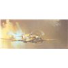 Image 2 : Framed small size painting on canvas by Barrie Clark entitled “Spitfire”, approx. 10” x 17” overall 