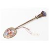 Image 1 : Beautiful two-sided enamel spoon, early 19th century in very good condition. Est.: $100-$200.