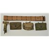 Image 1 : Lot of U.S. military gear consisting of 1 web belt, 3 first aid pouches and adjustable hanger with H