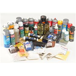 Large lot of gun cleaning supplies; everything you need to keep your prize firearms in tip-top shape