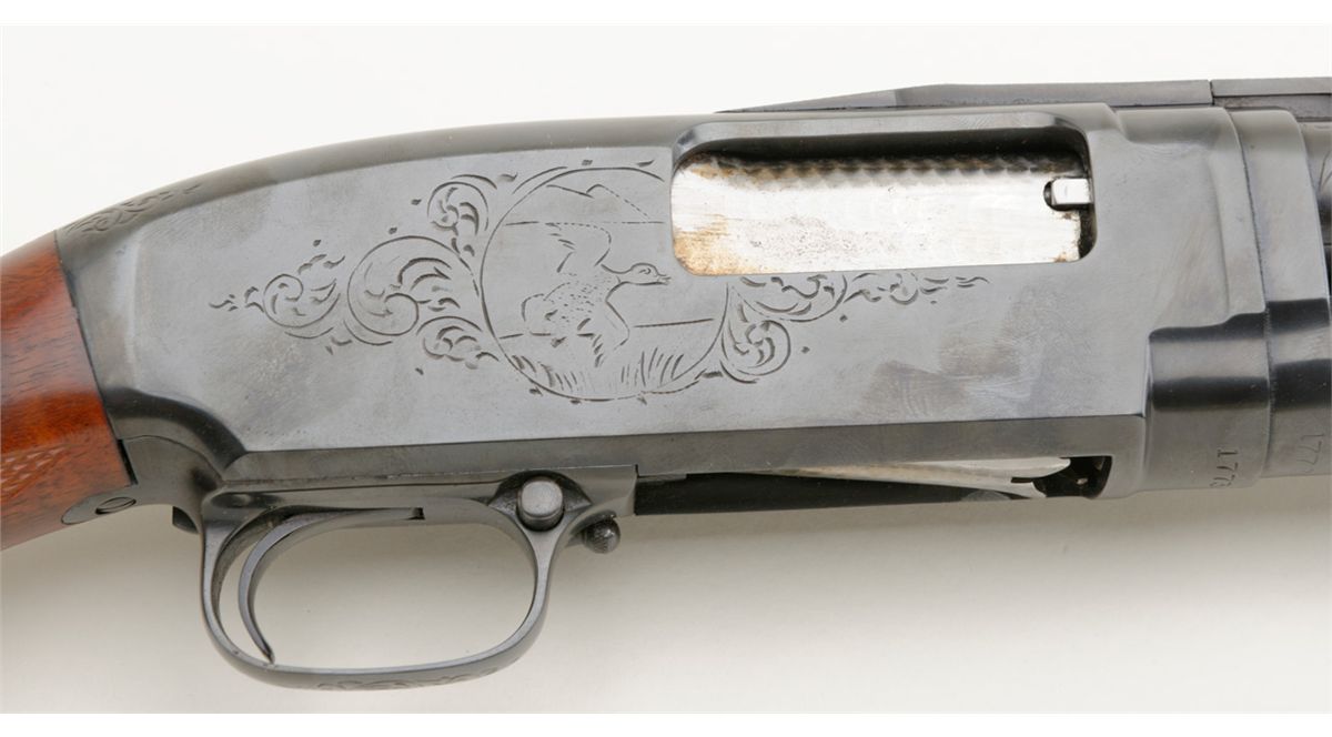 Winchester Model 12 # 2 factory engraved rib (Duck Bill 3 pin) 12 GA ...