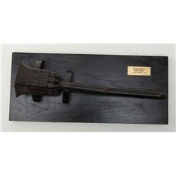 Chinese Hand Cannon. 3 rows of 9 shots fired by fuse. Circa 14th to 19th century. 18” in length and 