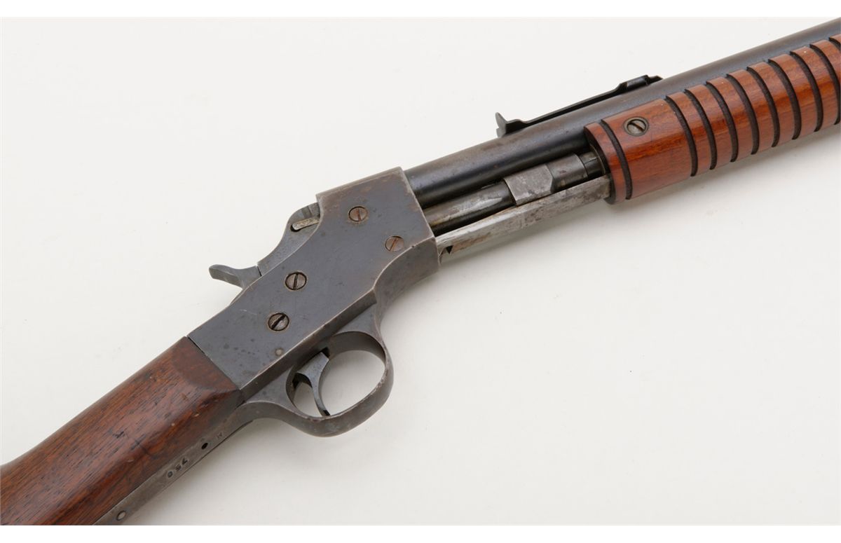 Stevens visible loader .22 cal pump action rifle M750. Good to V.G