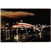 Aviation Art Night Departure Young Qantas Constellation