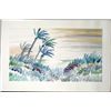 Original Watercolor Painting Tropical Island Landscape