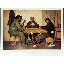 Irving Sinclair The Poker Game Black Americana Print