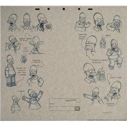 The SIMPSONS Homer Animation Background Drawings Print