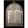 Image 1 : Sterling Silver Star & 10 Commandments Pendant -Judaica