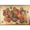 Image 1 : Large Abstract Art Print EWG Gold Foil on Board/ Frame