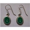 Image 1 : Emerald Earring weight 4.350g Sterling Silver