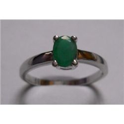 2.100g Ring of Emerald Sterling Silver
