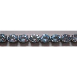 Blue Topaz 30.590g Bracelet Sterling Silver