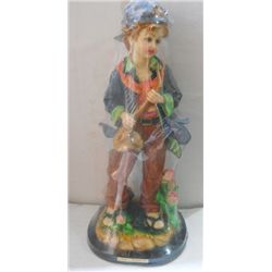 Sweet Boy with his Saxophone Polystone Statue Height: 16 inch, Width: 9 inch