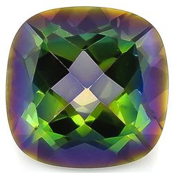 Fancy 10mm/3Ct Square Mystical Rainbow Quartz Gemstone