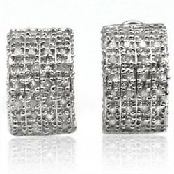 108 pcs white Diamond Earring Crafted in 0.925 Silver