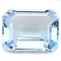 Big Emerald Cut 12x16mm/15.8CT Blue Topaz Gemstone