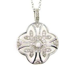 Natural .20ct Diamond Pendant Sterling Silver