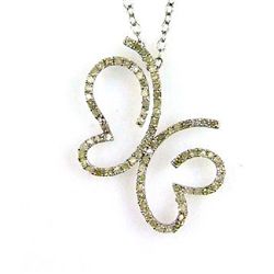 Natural .50ct Diamond Animal Pendant Sterling Silver