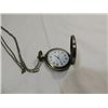 Image 2 : CONTEMPORARY QUARTZ POCKET WATCH & CHAIN.