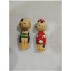 Image 2 : PAIR VINTAGE WOOD JAPANESE NESTED MINIATURE FIGURE