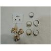 Image 2 : LOT 7 VINTAGE ESTATE JEWELRY: (5) RINGS (2 10KT