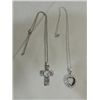 Image 1 : LOT 2 STERLING SILVER NECKLACES (1 WITH ROMAN