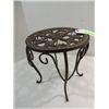 VINTAGE WROUGHT & CAST IRON PLANT STAND 12"H