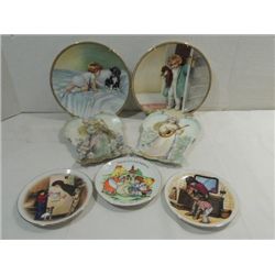 LOT 7 COLLECTOR PLATES: 2 BRADFORD ANGELS, 3 AVON