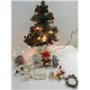 Image 1 : LOT 11 ASSORTED CHRISTMAS ITEM: SMALL LIGHTED TREE