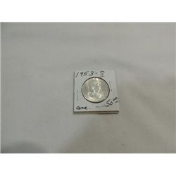 1953-S UNCIRCULATED FRANKLIN HALF DOLLAR