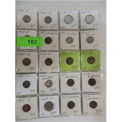 LOT 40 US COINS CIRCULATED: INDIAN HEAD, BUFFALO,