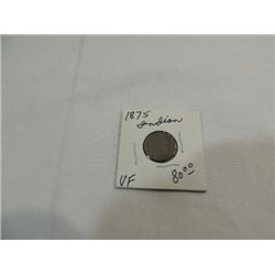 1875 CIRCULATED (VF) INDIAN HEAD PENNY