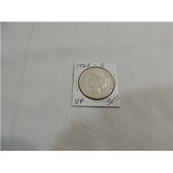 1926-S CIRCULATED (VF) PEACE SILVER DOLLAR