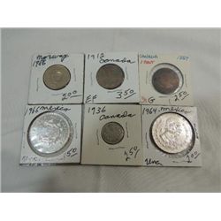 LOT 6 FOREIGN COINS: CANADIAN 1859 PENNY, 1936