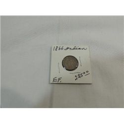 1866 CIRCULATED (EF) INDIAN HEAD PENNY