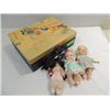 Image 1 : LOT 4 VINTAGE (3) BABY DOLLS & 1940S DOLL CLOTHES