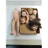 Image 1 : VINTAGE ASSORTED LOT DOLL PARTS: HEADS, ARMS