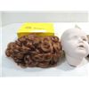 Image 3 : LOT 3 DOLL PARTS: PORCELAIN HEAD, (2) HAIR WIGS