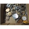 Image 3 : BOX LOT VINTAGE POCKET WATCH BEZZELS & PARTS