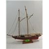 Image 1 : VINTAGE WOOD HAND CRAFTED MODEL 2 MAST SCOONER